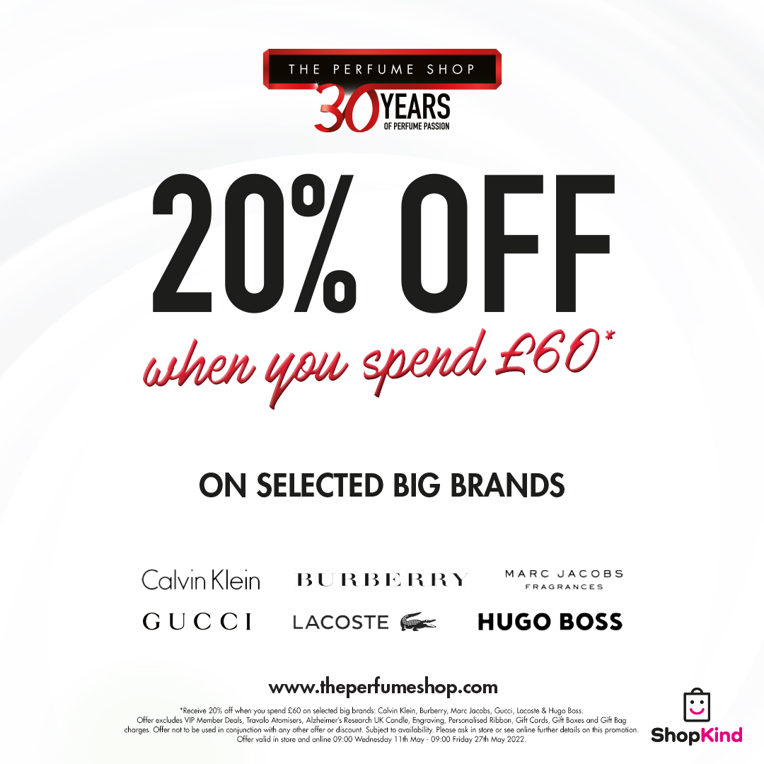 20% Off at The Perfume Shop