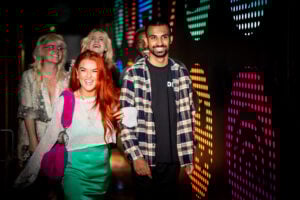 night out with friends at level x
