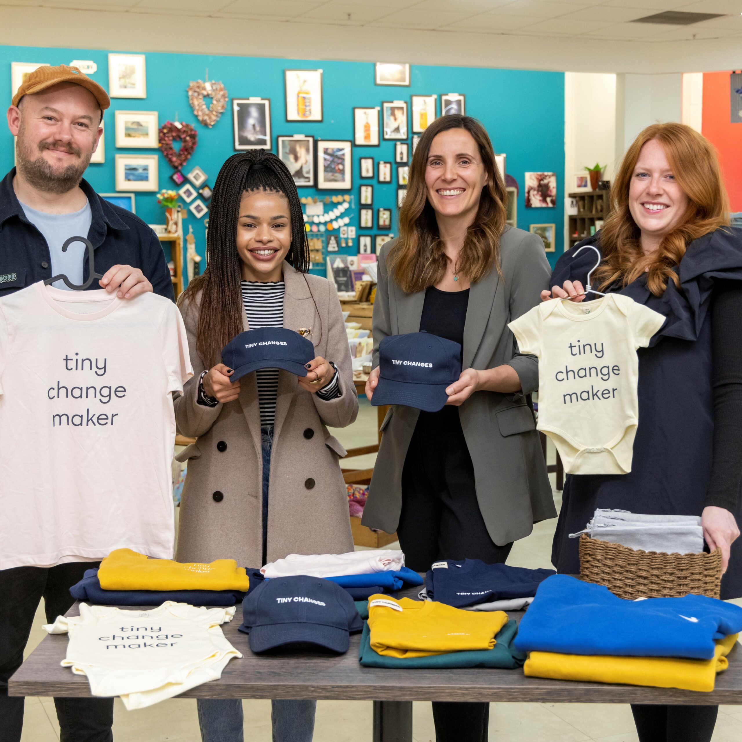 Tiny Changes launch merchandise – St Enoch