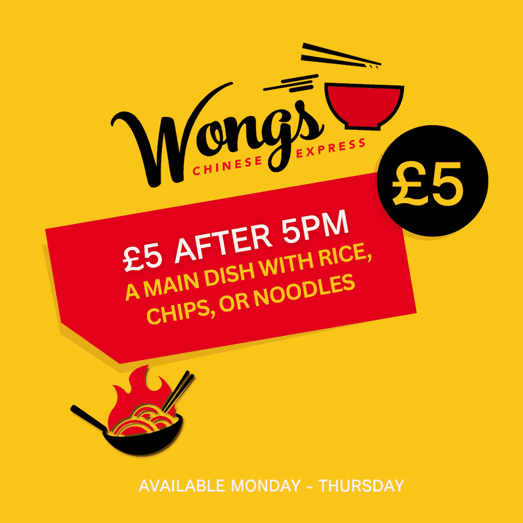 £5 After 5 at Wongs 