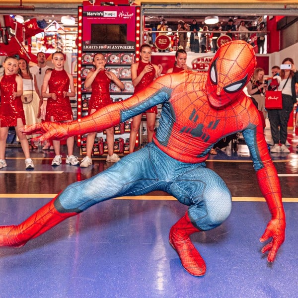 Say Hi to Spiderman at Hamleys
